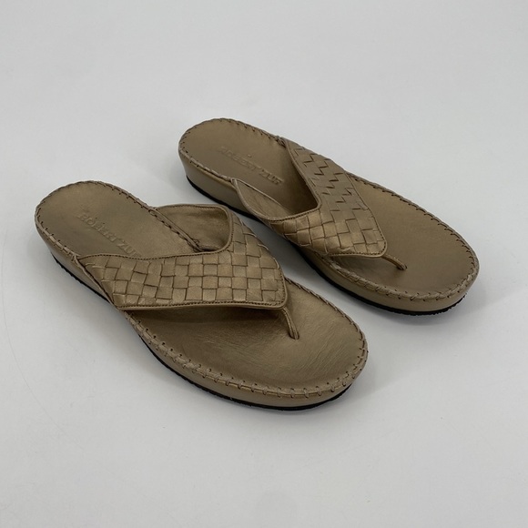 Robert Zur Braided Lilly V True Glove Leather Sandals Size 9.5 - Picture 2 of 11